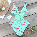 Mint Green Pink Flamingo